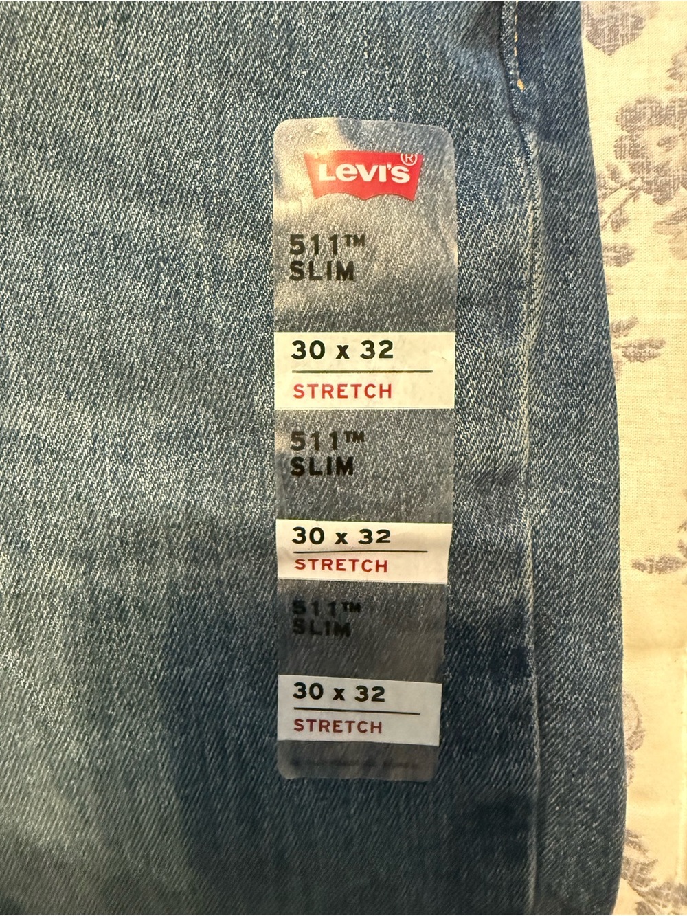 Levi’s 511 Slim Jeans Men’s 30x32 Stretch Medium Wash NWT Without Hang Tag - Picture 4 of 5